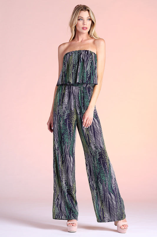 DREAM BEADS STRAPLESS JUMPSUIT