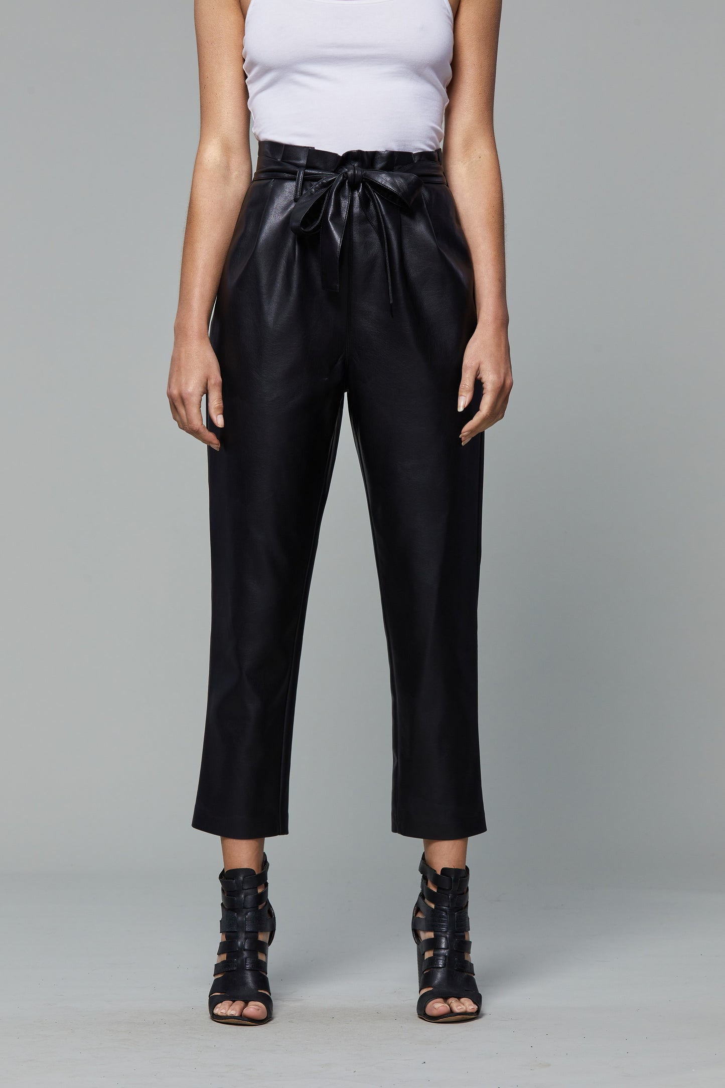 YORK BLACK LEATHER PANTS