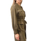 CHEVY POCKET SATIN SHIRT DRESS