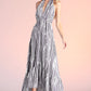 ADELINE STRIPE HALTER MAXI