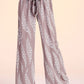 WAVY PRINT WIDE PANTS