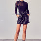 SIBA BLACK LEATHER SKIRT