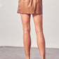 SIBA MOCHA LEATHER SKIRT