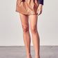 SIBA MOCHA LEATHER SKIRT